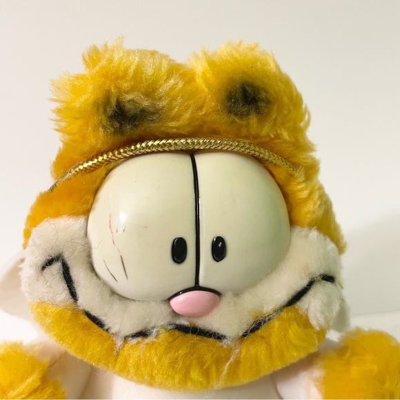 Vintage 1983 Plush Garfield Plush Sitting Angel Costume 7 Inch Tall Stuffed Cat - Picture 2 of 16